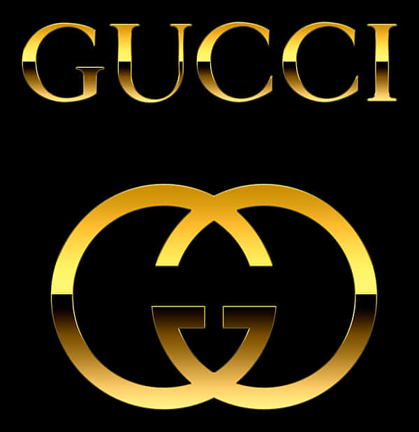 Gucci Golden Logo Black Background