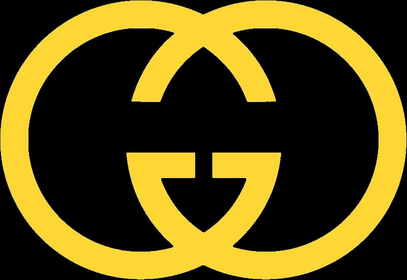 Gucci Logo Yellow Black Background