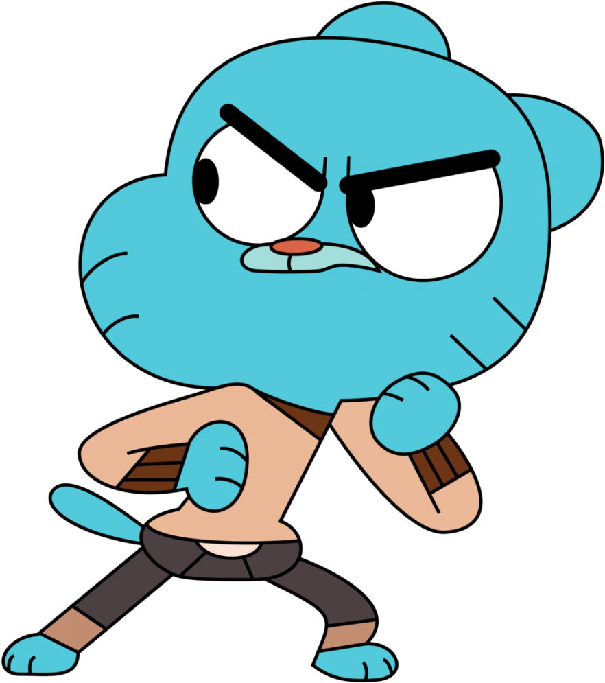 Gumball Watterson Angry Stance