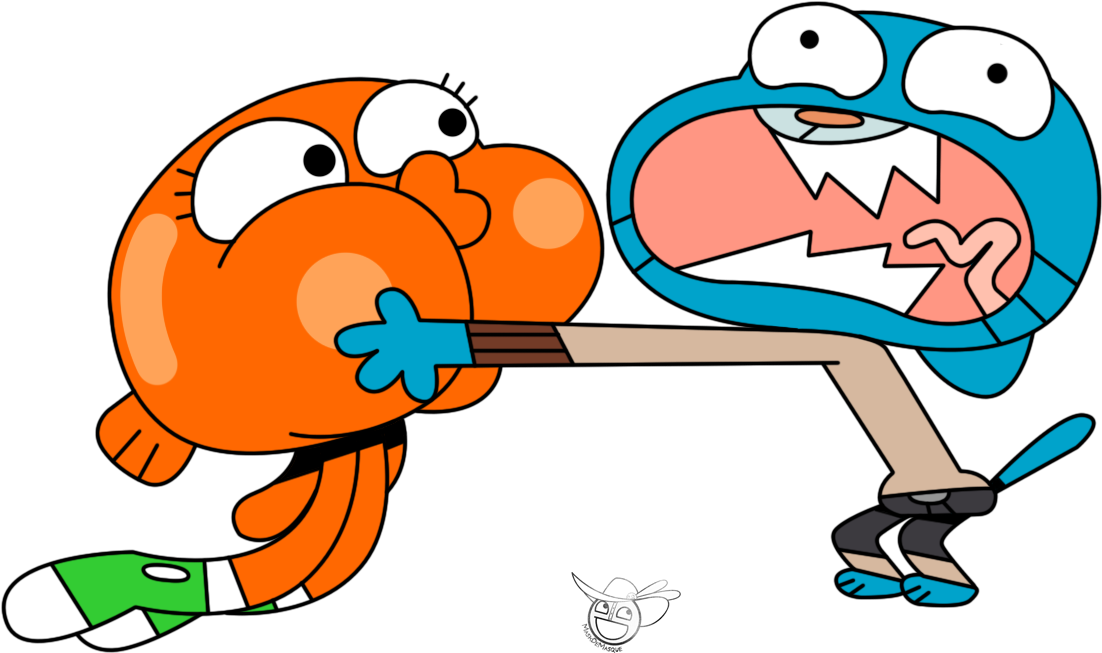 Gumballand Darwin Funny Face Expression