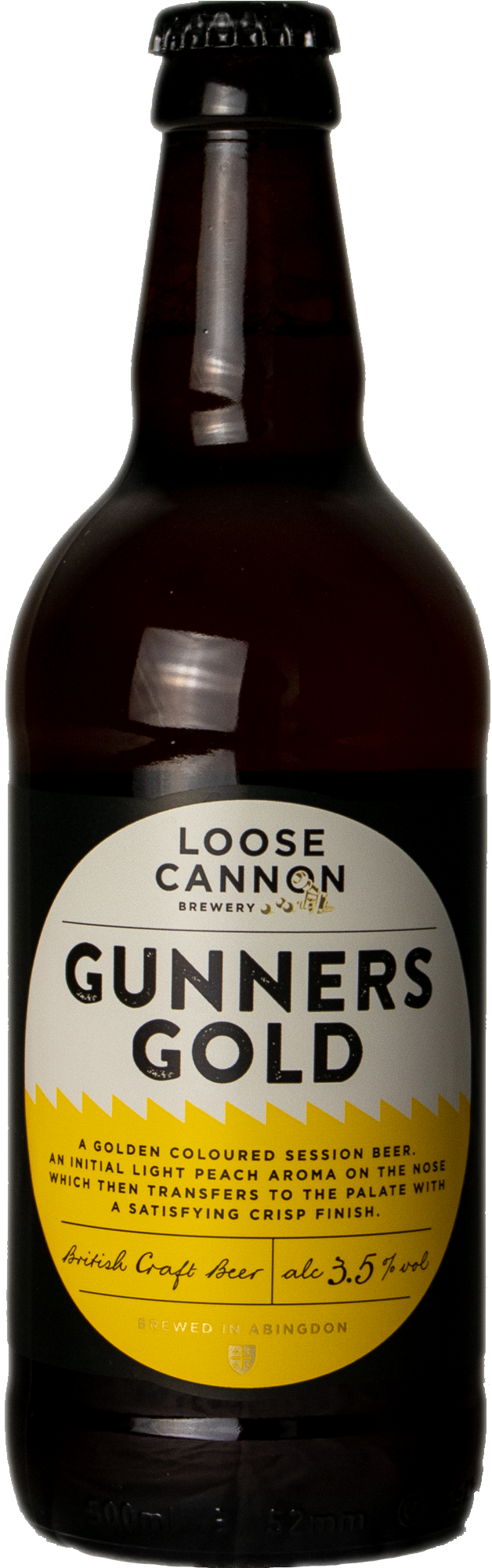 Gunners Gold Beer Bottle