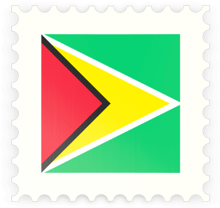 Guyana Flag Stamp Design