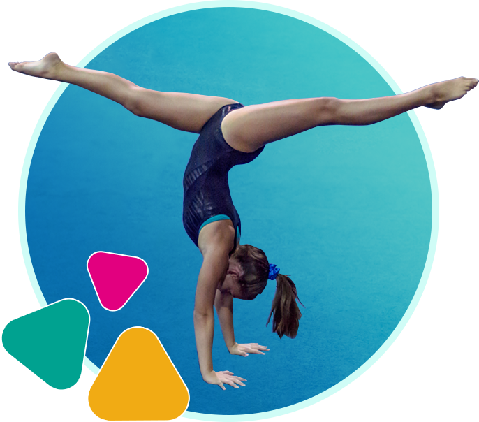 Gymnast Handstand Split Balance