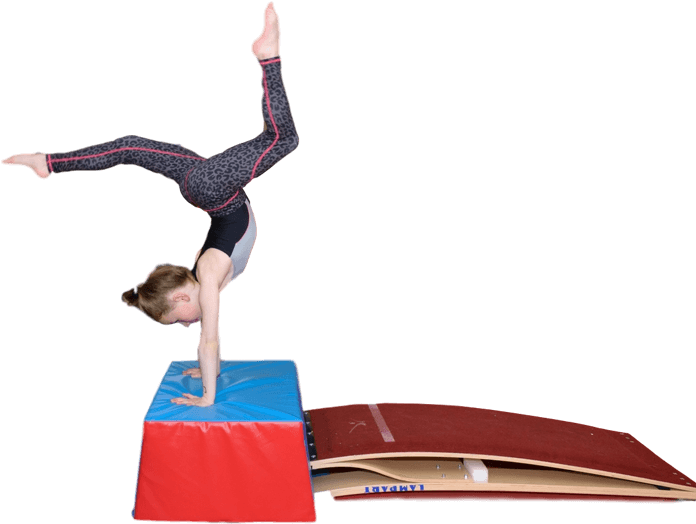 Gymnast Performing Handstand Balance
