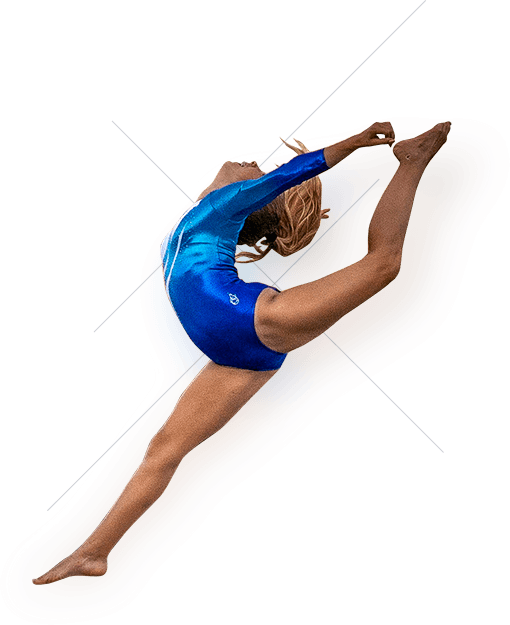 Gymnast_ Performing_ Split_ Leap