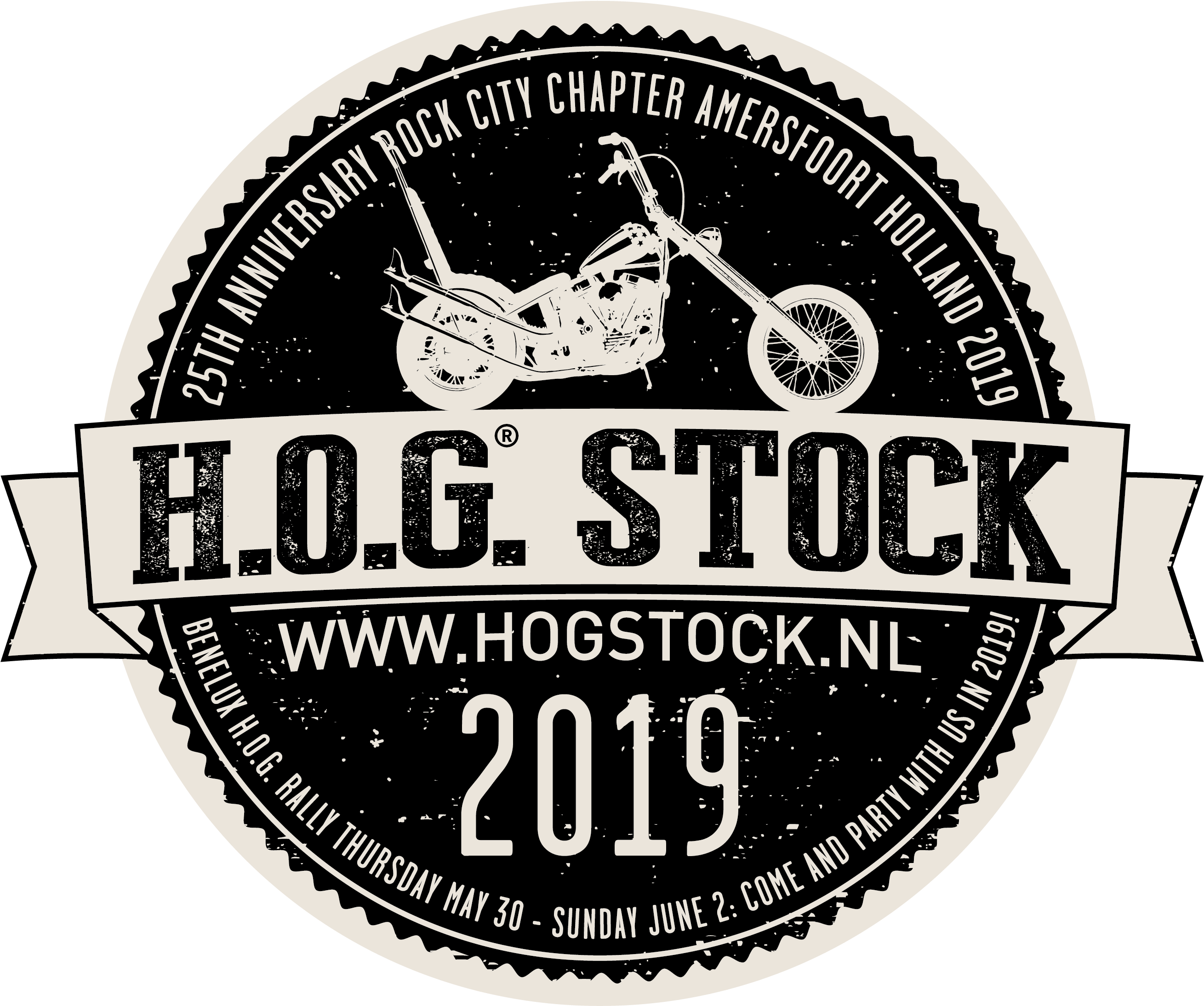 H O G Stock2019 Motorcycle Event Logo