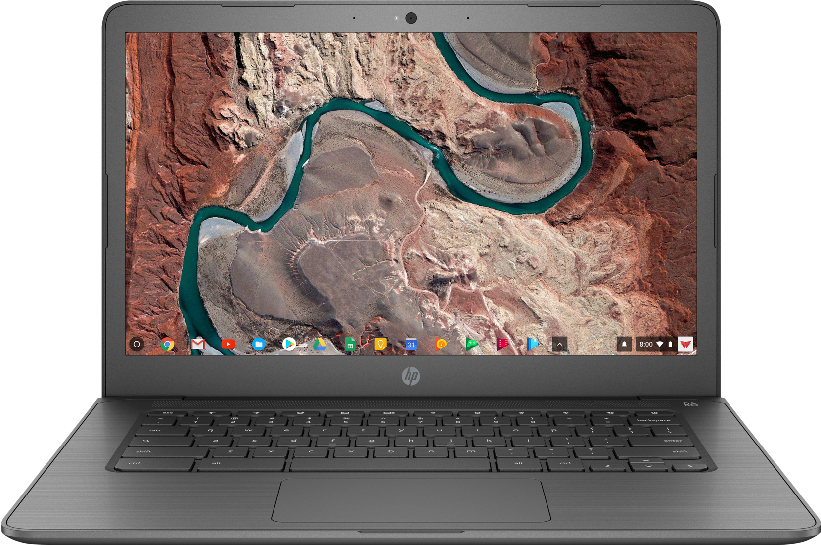 H P Chromebook Front View
