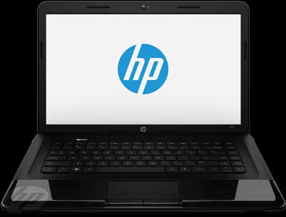H P Laptop Displaying Logo