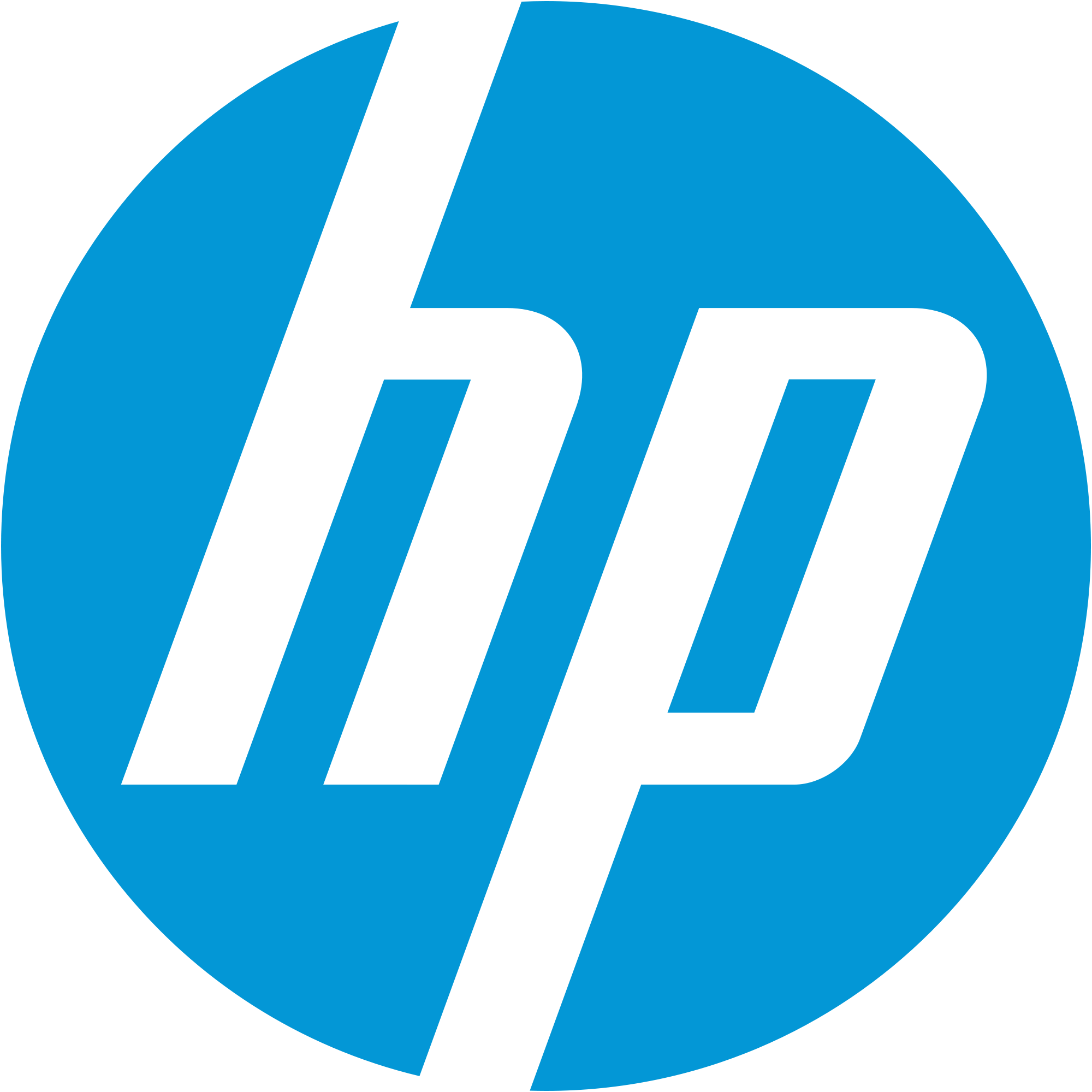 H P Logo Blue Background