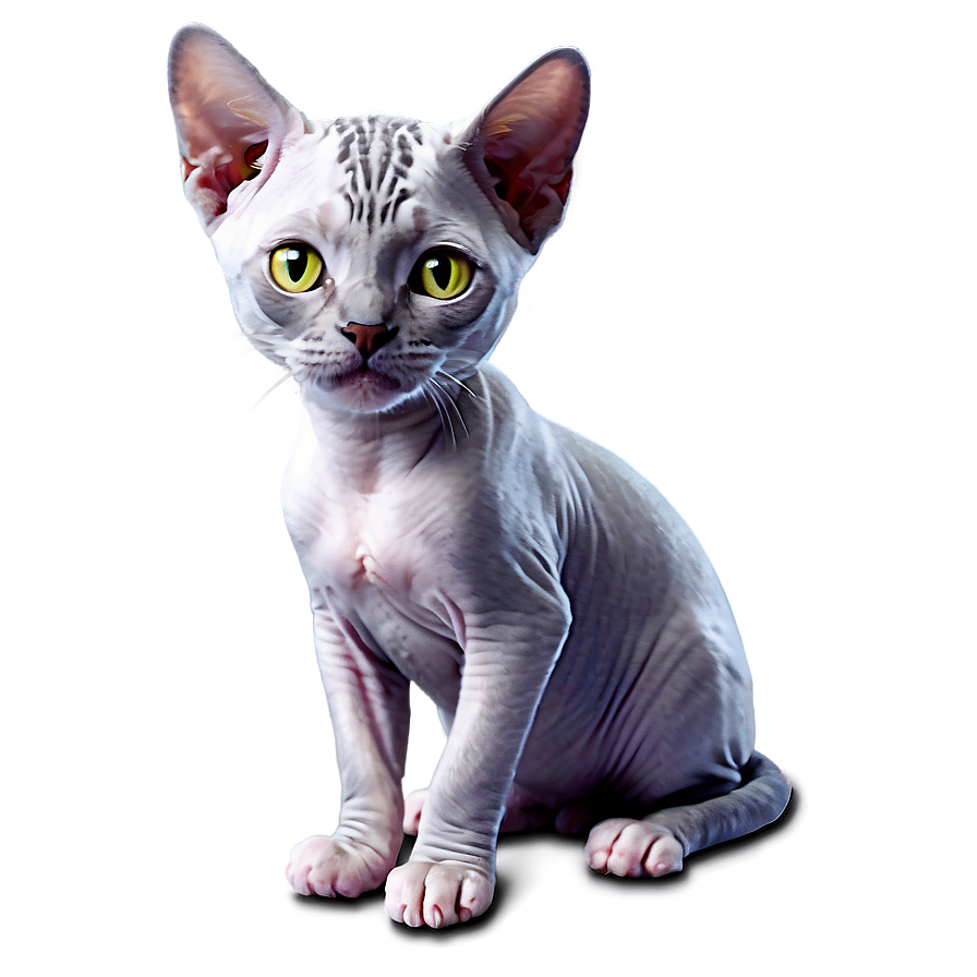 Hairless Cat With Hat Png 06252024