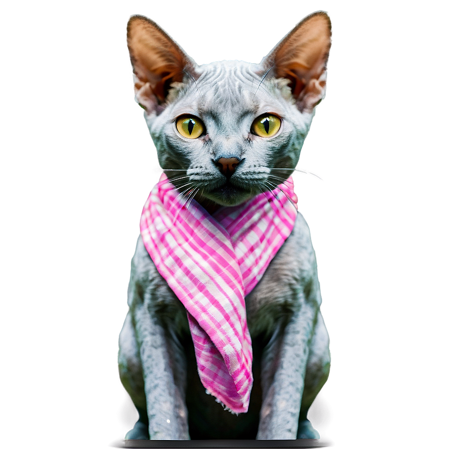 Hairless Cat With Scarf Png Mbi47