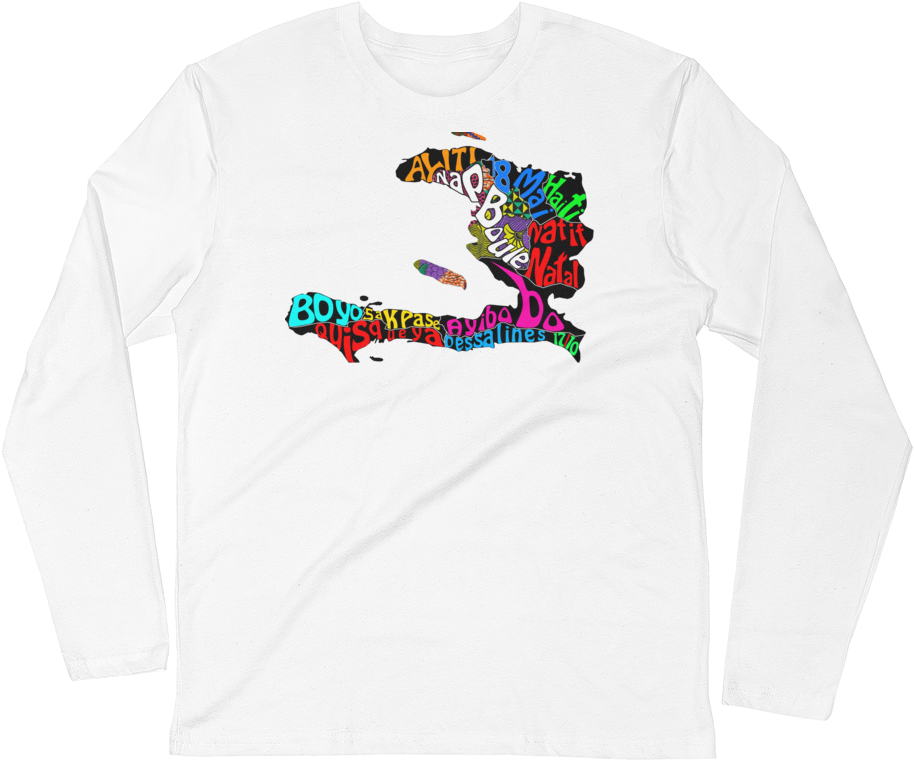 Haiti Map Art T Shirt Design