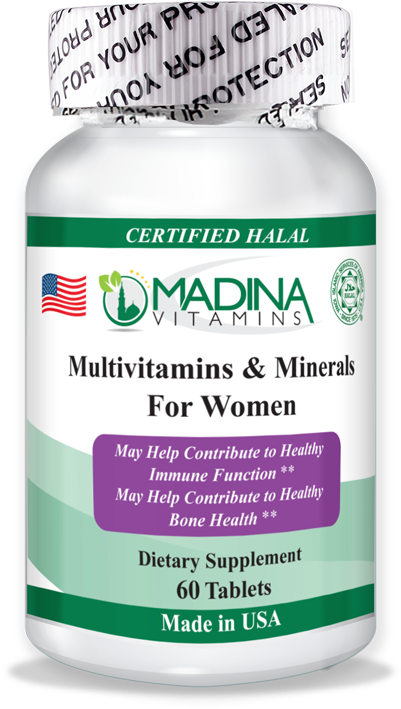 Halal Certified Women Multivitamins Bottle