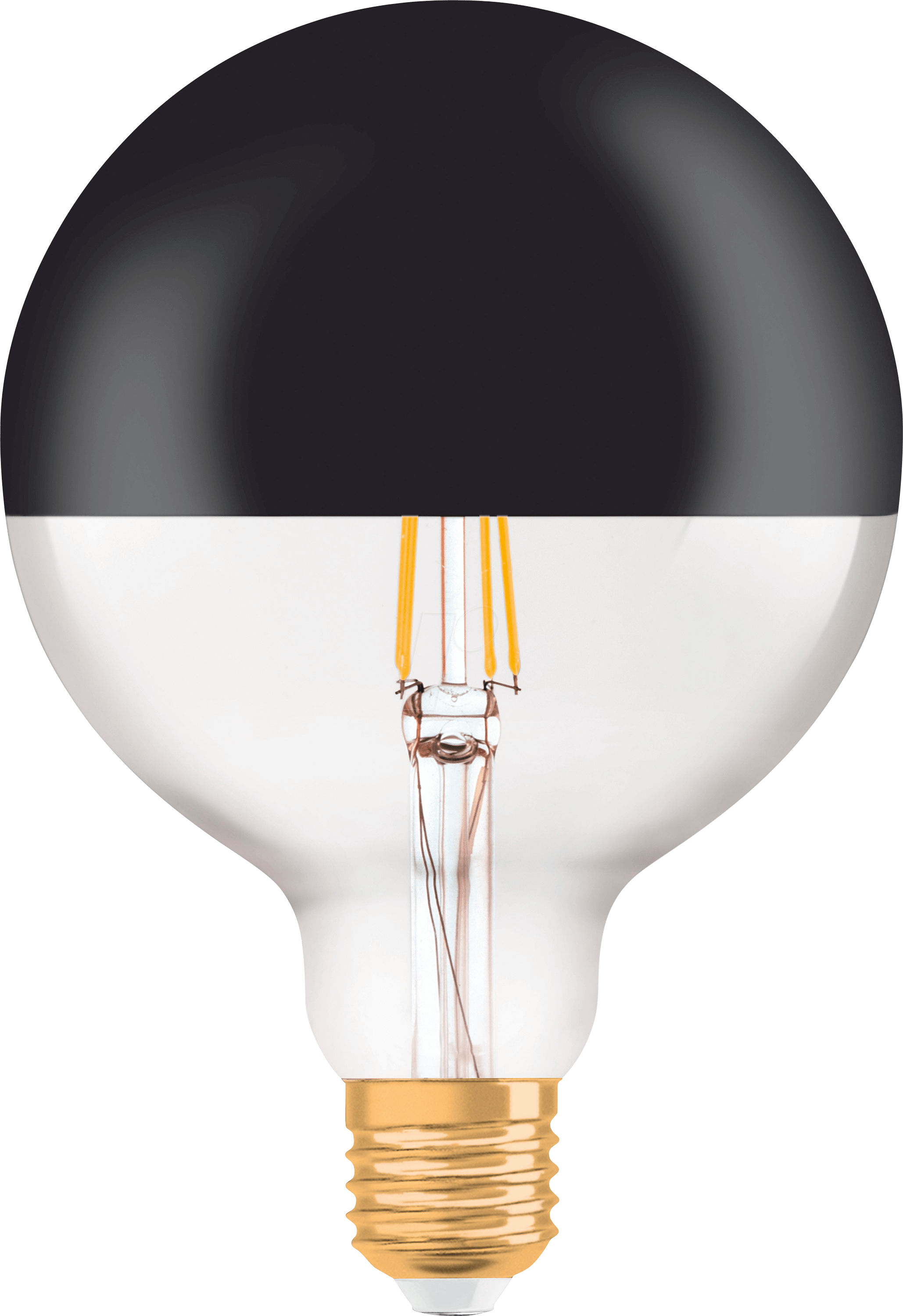 Half Black Half Clear Lightbulb