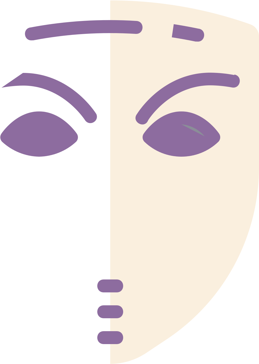 Half Face Mask Illustration