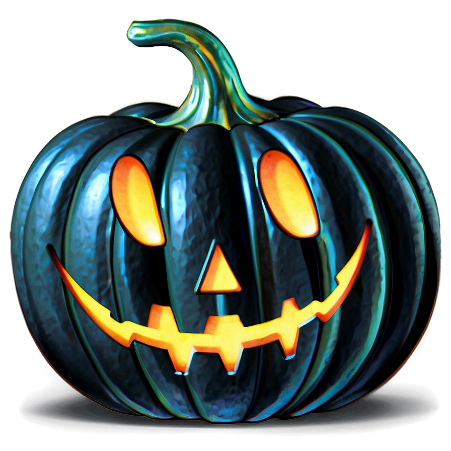 Halloween Black Pumpkin Art Png 06282024