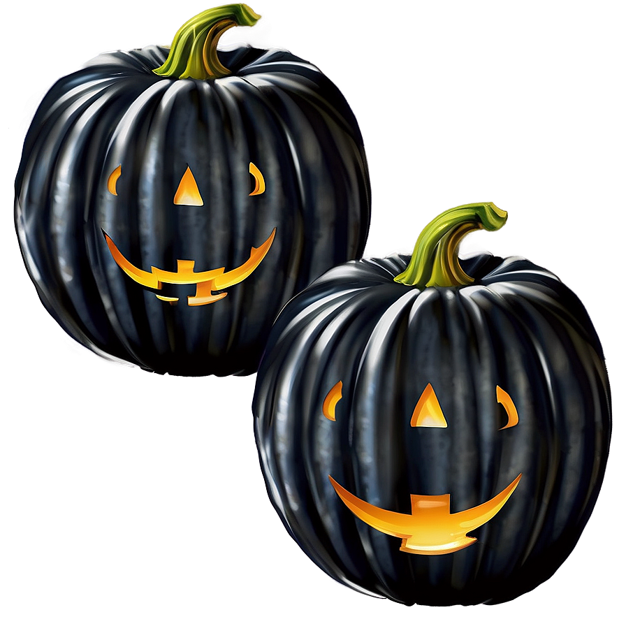 Halloween Black Pumpkin Art Png 77