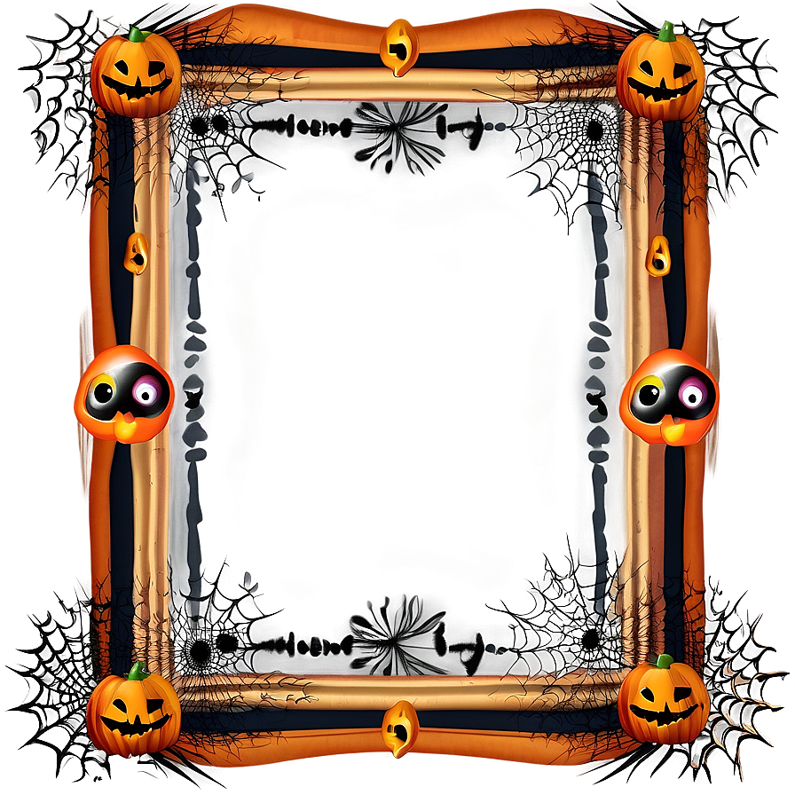 Halloween Border With Cobwebs Png Nwf39