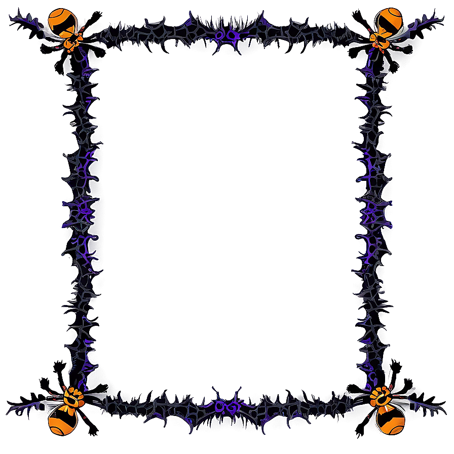 Halloween Border With Spiders Png Ncb