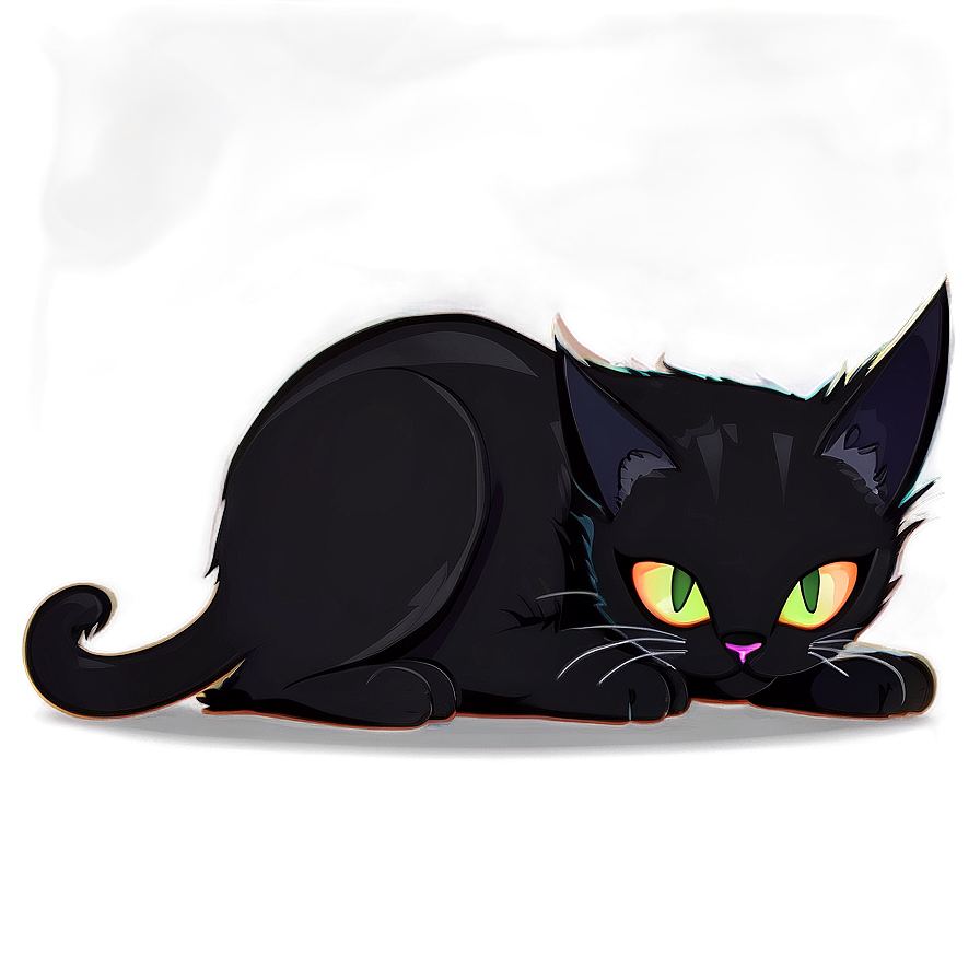 Halloween Cartoon Black Cat Png Gbn