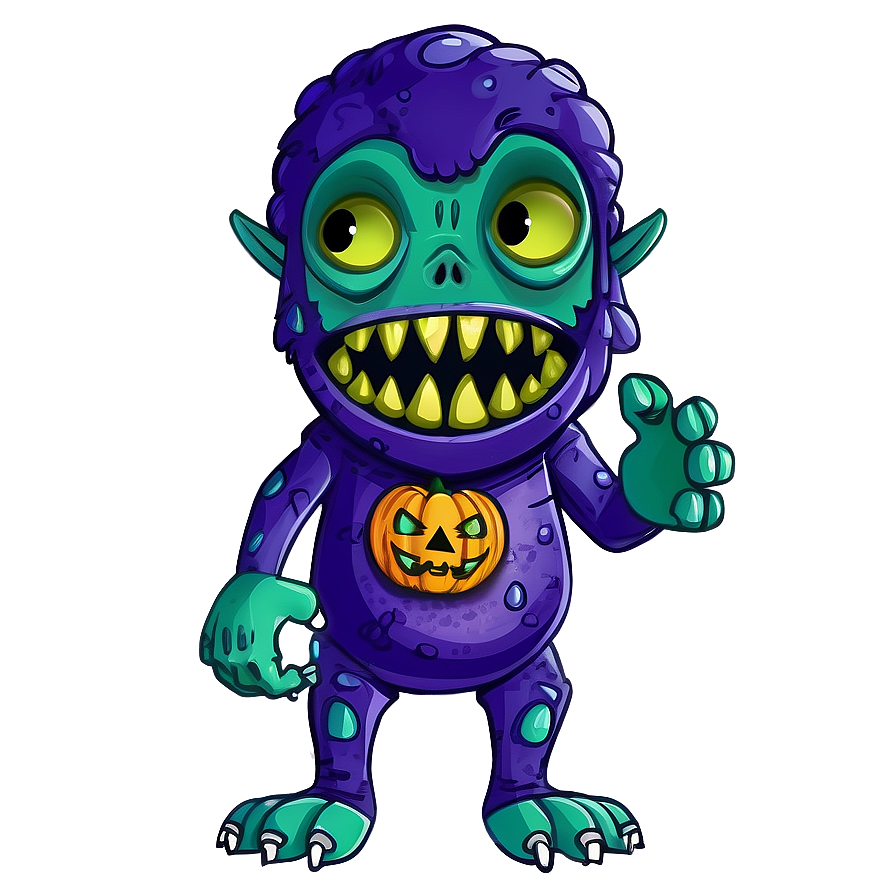 Halloween Cartoon Monster Mashup Png 17