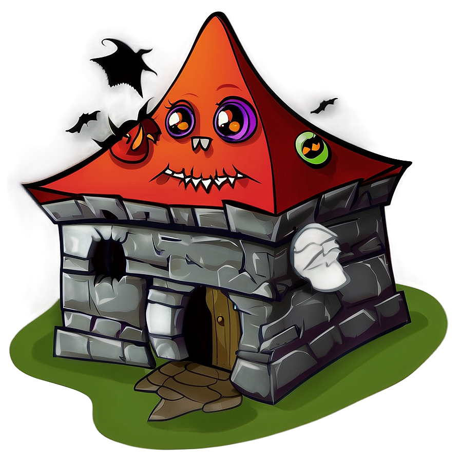 Halloween Cartoon Vampire Castle Png 35