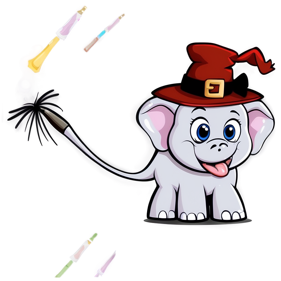 Halloween Elephant: Cartoon Png Pgo58