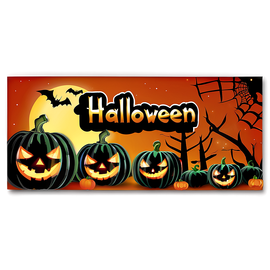 Halloween Party Banner Design Png Mno