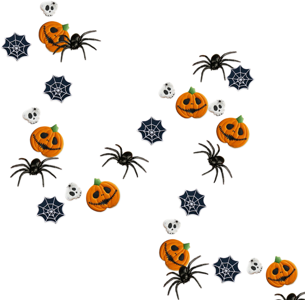 Halloween Pattern Pumpkins Spiders Web
