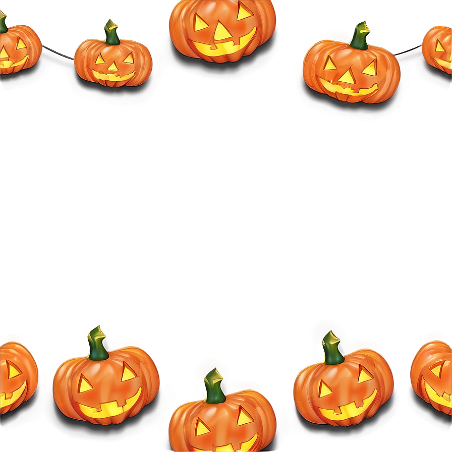 Halloween Pumpkin Border Png Hte30