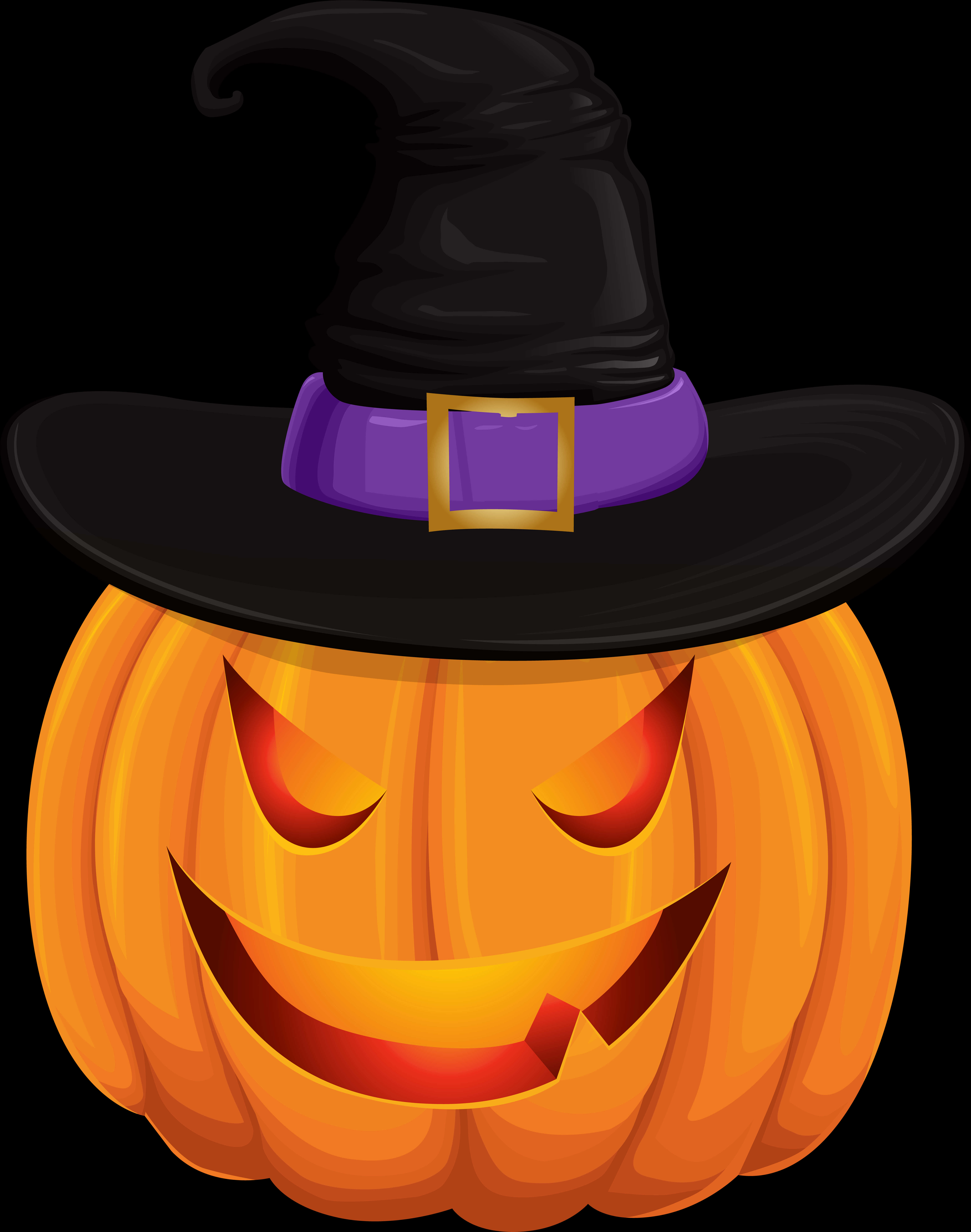 Halloween Pumpkin Witch Hat