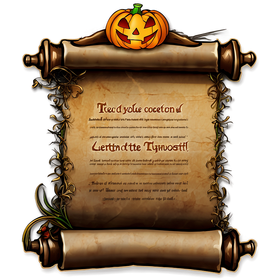 Halloween Spell Scroll Png Srr90