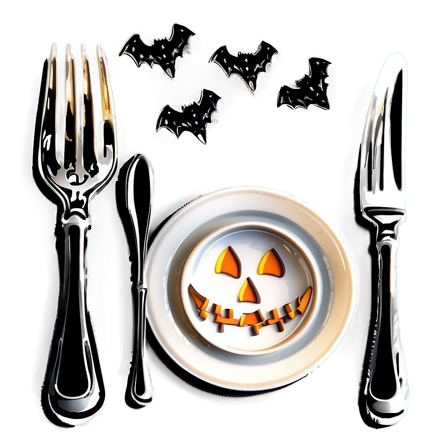 Halloween Table Setting Png 6