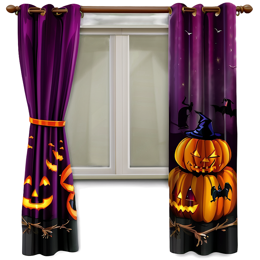Halloween Theme Curtain Png Yac