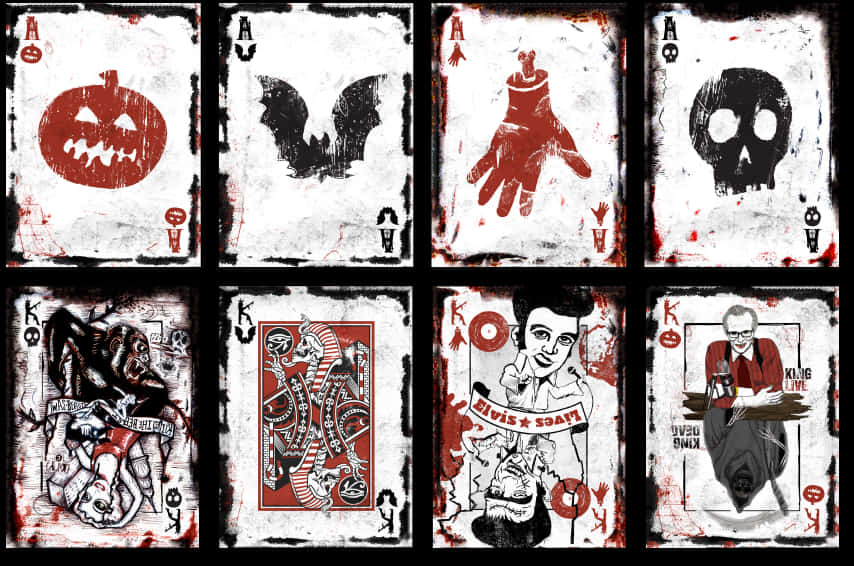Halloween Themed Playing Cards