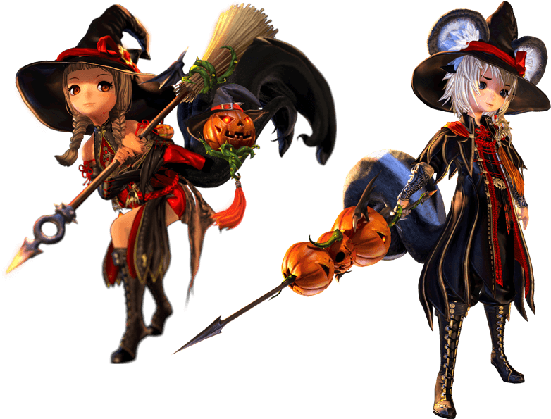 Halloween Witch Characters Render