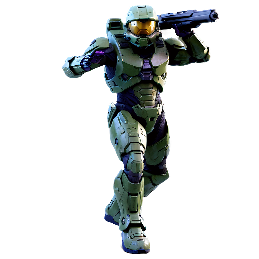 Halo Master Chief Enraged Pose Png 13