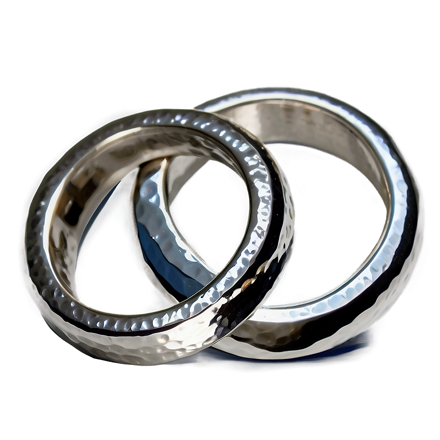 Hammered Silver Ring Png 18