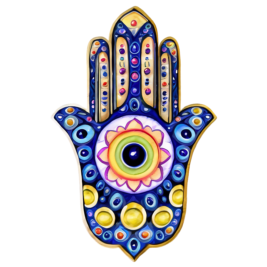 Hamsa Hand Watercolor Png 06252024