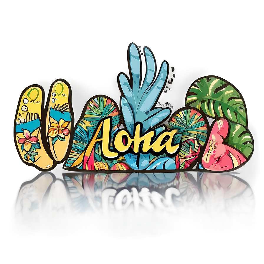 Hand-drawn Aloha Quote Png 62