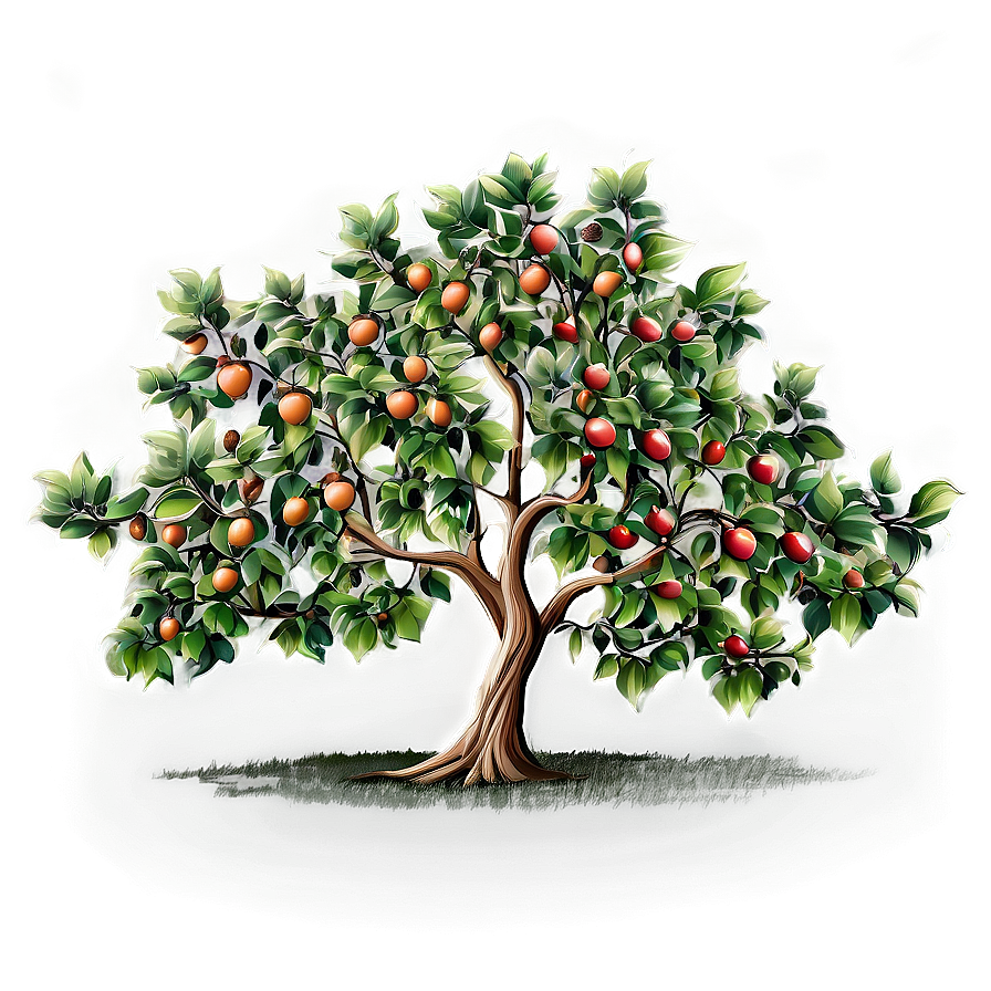 Hand Drawn Apple Tree Png Vyf99