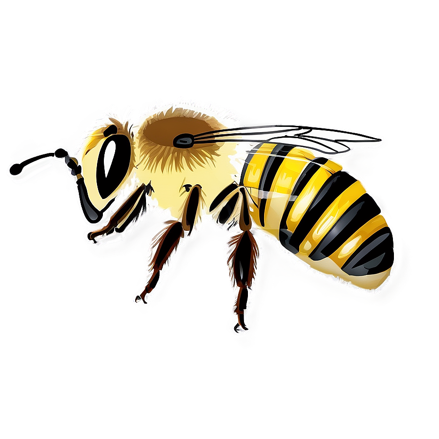 Hand-drawn Bee Png 06252024