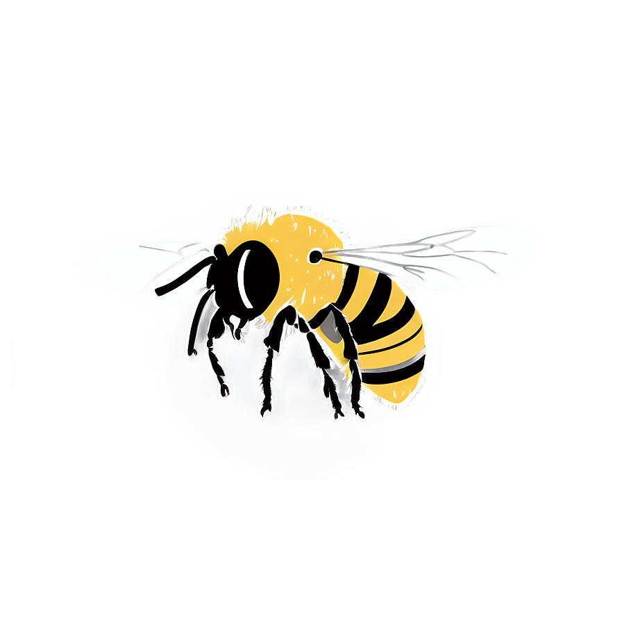 Hand Drawn Bee Png 9