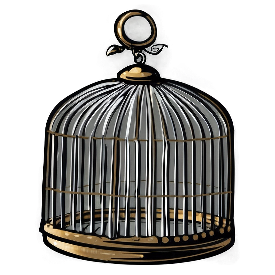 Hand Drawn Bird Cage Png Iin73