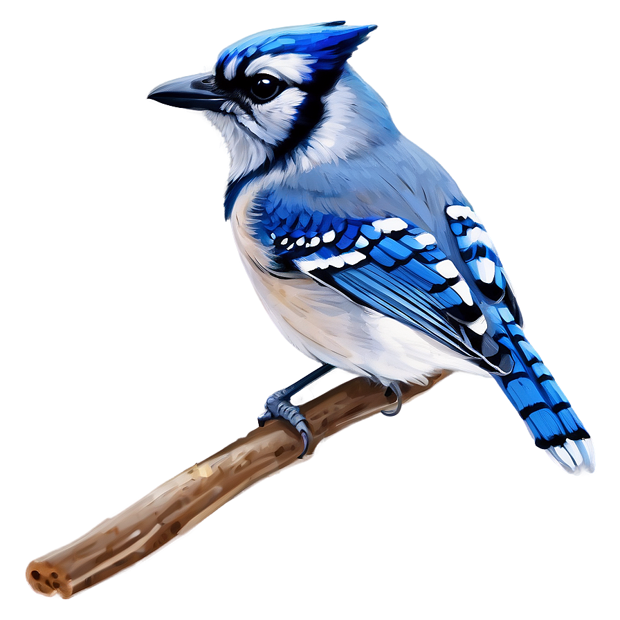 Hand-drawn Blue Jay Png 31