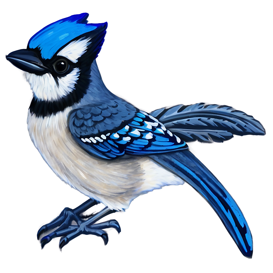 Hand-drawn Blue Jay Png Eln34