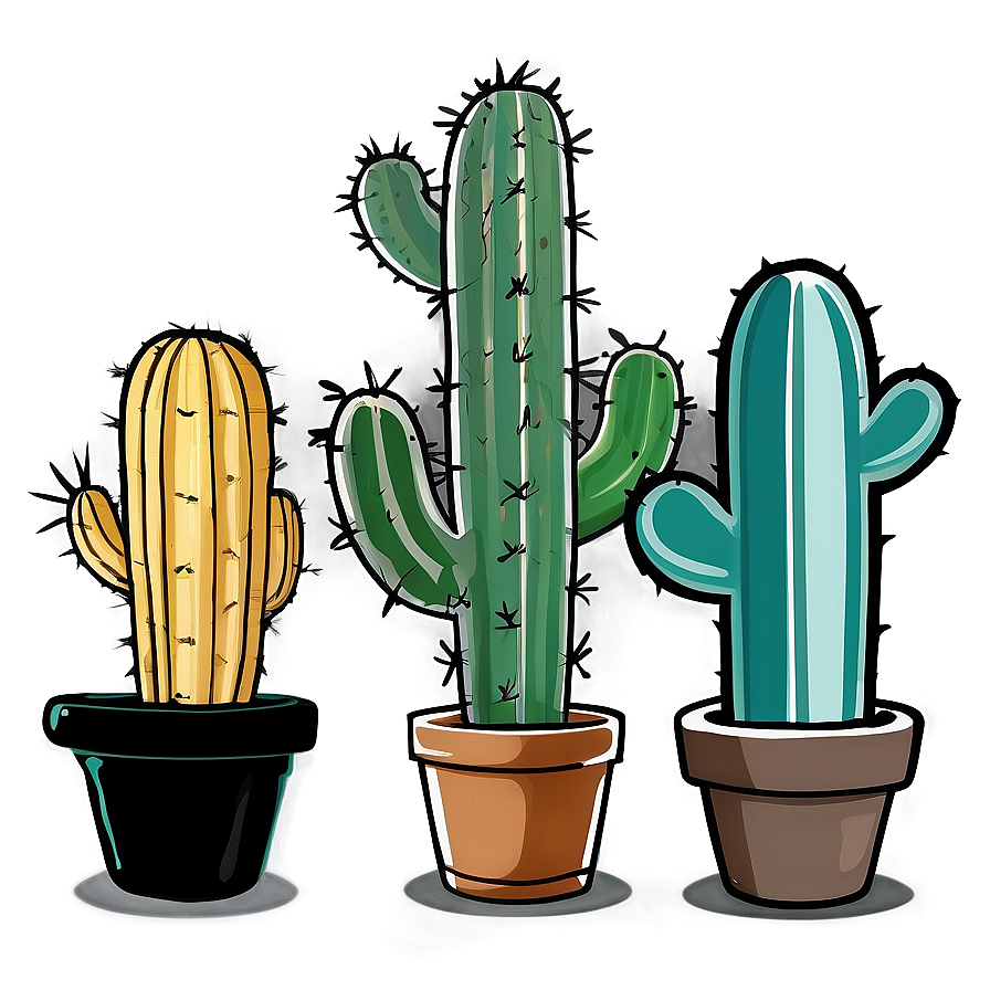 Hand Drawn Cactus Png 15