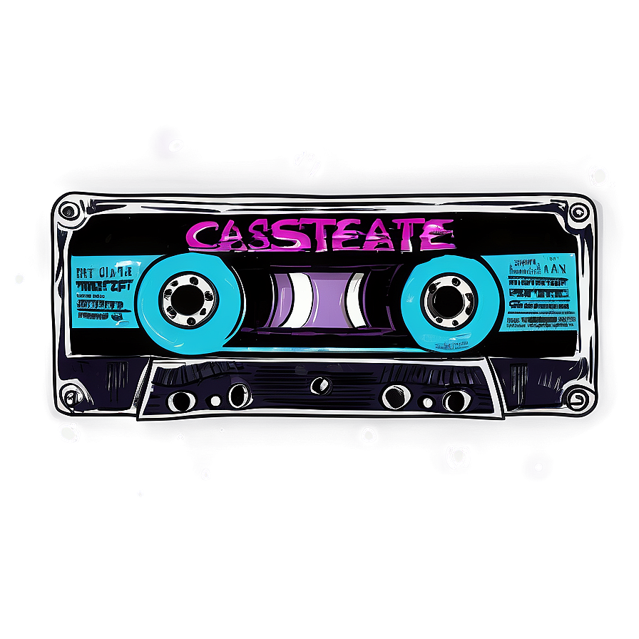 Hand Drawn Cassette Tape Png 77