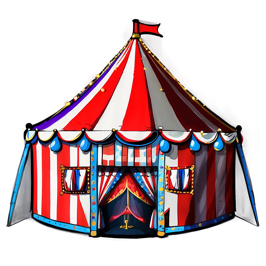 Hand-drawn Circus Tent Sketch Png Ldu