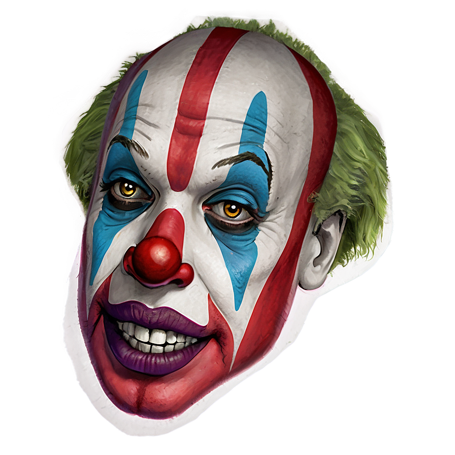 Hand Drawn Clown Face Png 06272024